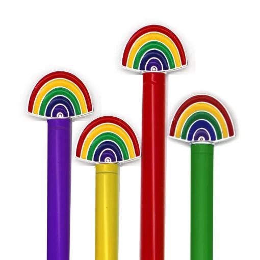 Snifty Enamel Charm Pen: Rainbow Topper on Green Pen